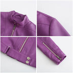 Veste en Faux cuir femme