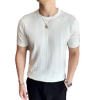 T-shirt à manches courtes à rayures pour hommes