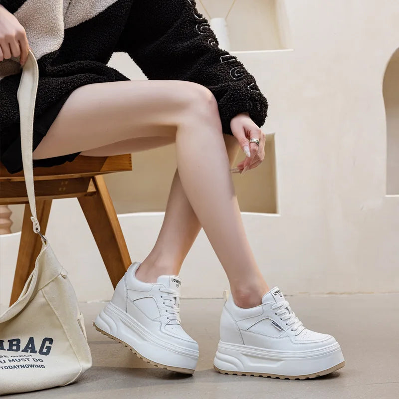 Basket en cuir véritable pour femmes