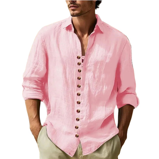 Chemise à une rangée de 11 boutons pour hommes