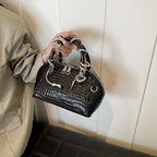 Sac à bandoulière motif crocodile pour femme