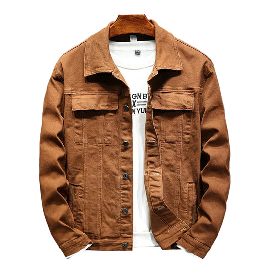 Veste en jean marron pour hommes