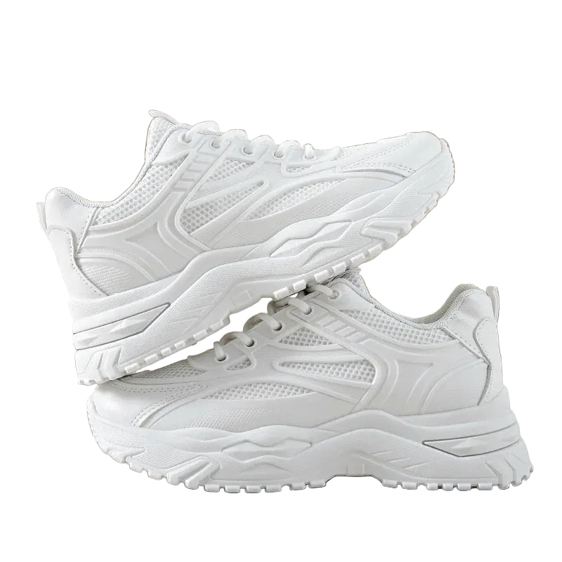 Baskets blanches en cuir pour femmes