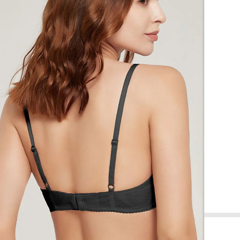 Soutien-gorge à armatures sans couture pour femmes, à boucle arrière, sans doublure, grande taille