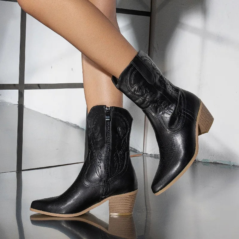 Bottines  talons carrés pour femmes