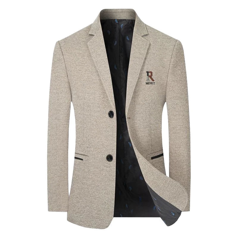 Blazer simple boutonnage pour hommes