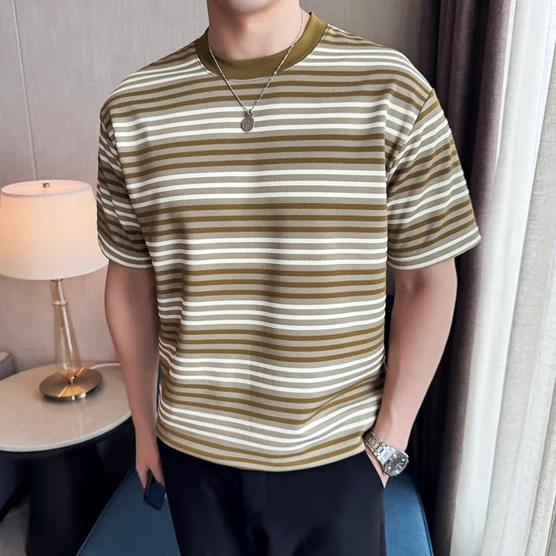 T-Shirt à manches courtes rayé pour hommes