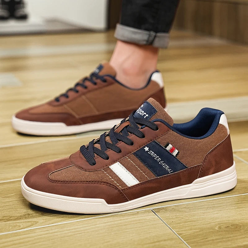 Baskets à plateforme en denim pour hommes