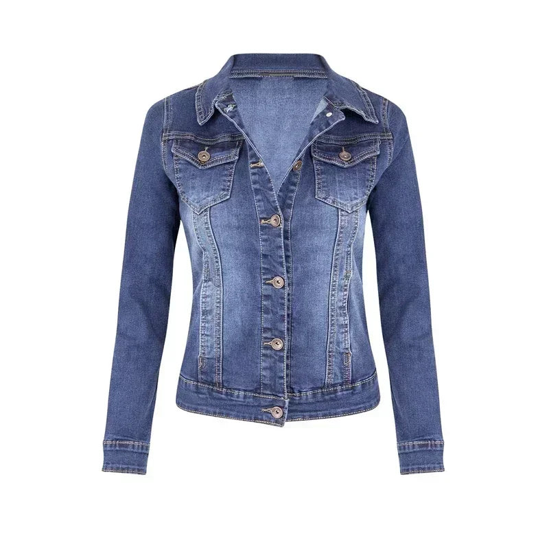 Veste De Mode Slim artificiel astique À Manches sulf Jeans pour femmes