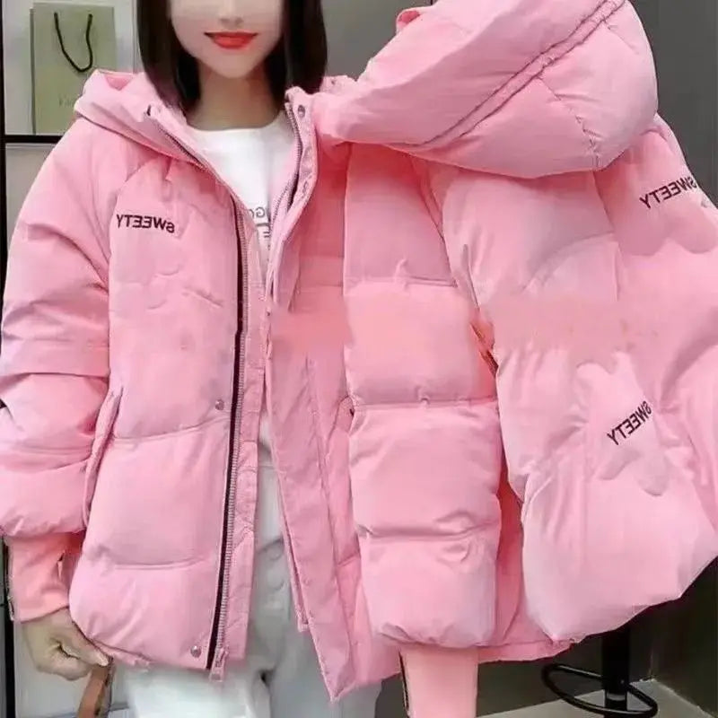 Manteau chaude à capuche et manches longues pour femme