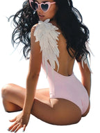 Maillot de bain une pièce à ailes d'ange pour femmes