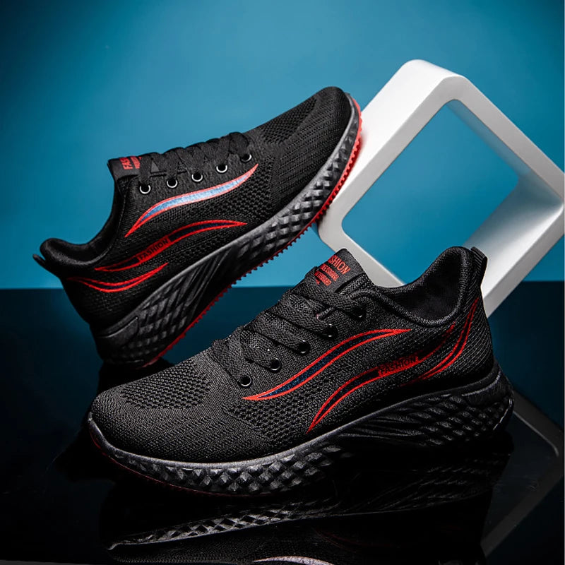 Baskets légères en maille à lacets pour hommes