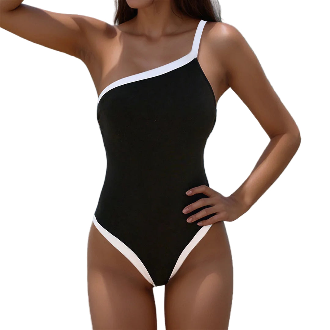 Maillot de bain une pièce à bretelles dénudées pour femmes