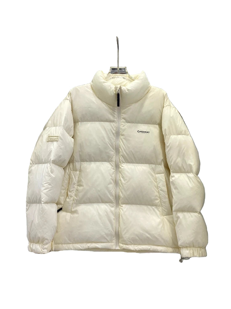 Doudoune courte et ample à col vertical pour homme et femme