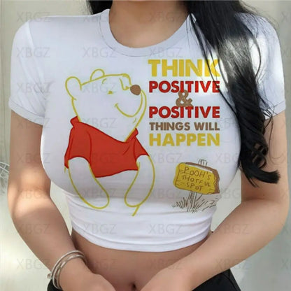 T-shirt Disney Winnie Ourson pour femmes haut court