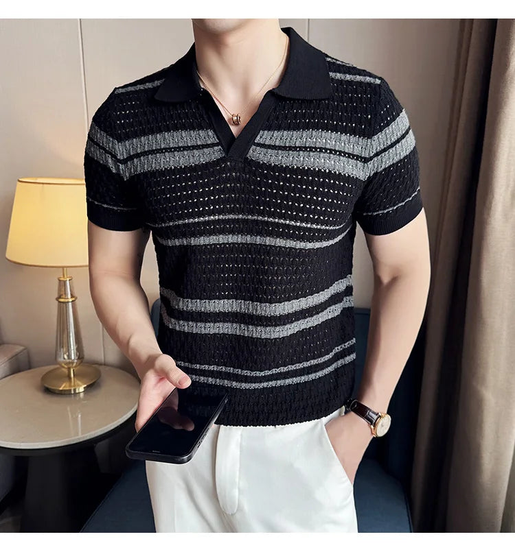 Polo tricoté pour hommes
