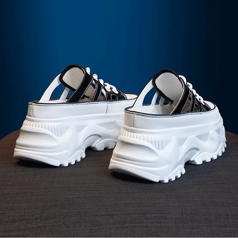 Basket à semelles épaisses, cordon de serrage pour femmes