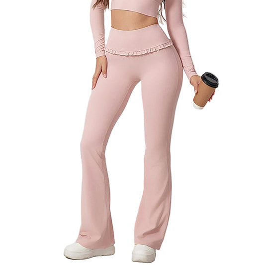 Leggings taille haute évasé large pour femmes