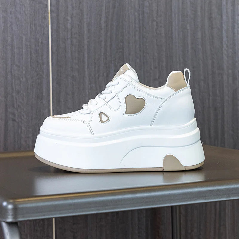 Baskets en cuir respirant pour femmes