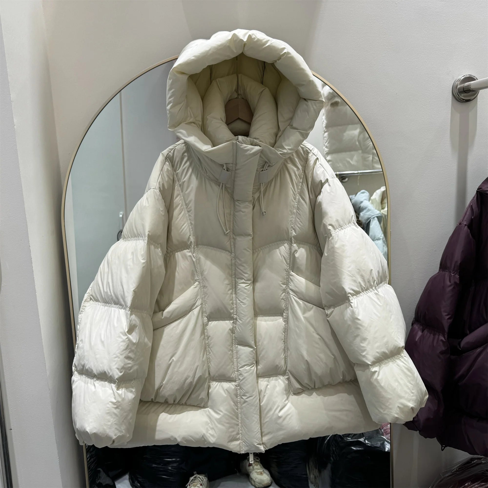 Doudoune à capuche épaisse pour femme