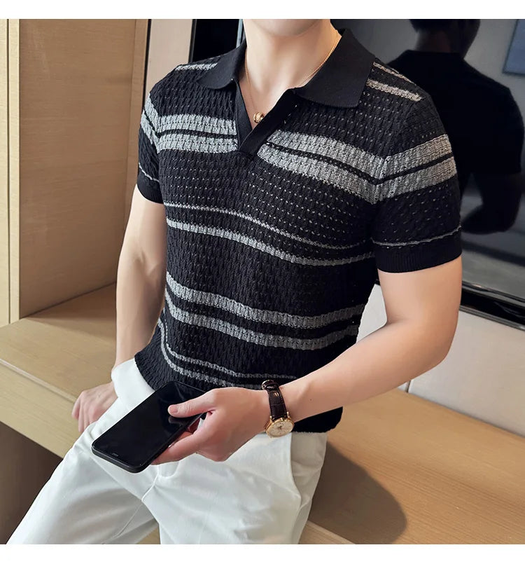 Polo tricoté pour hommes