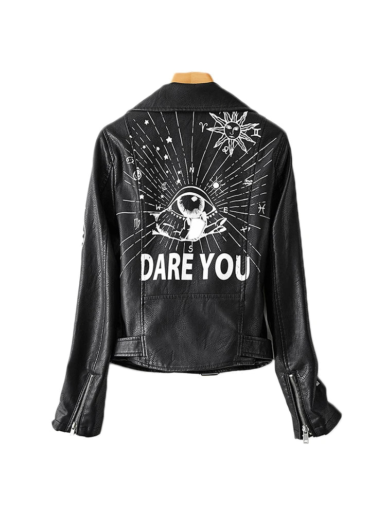 este courte en faux cuir Pu pour femmes