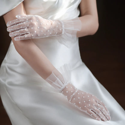 Gants Élégants en Tulle Doux pour Femme