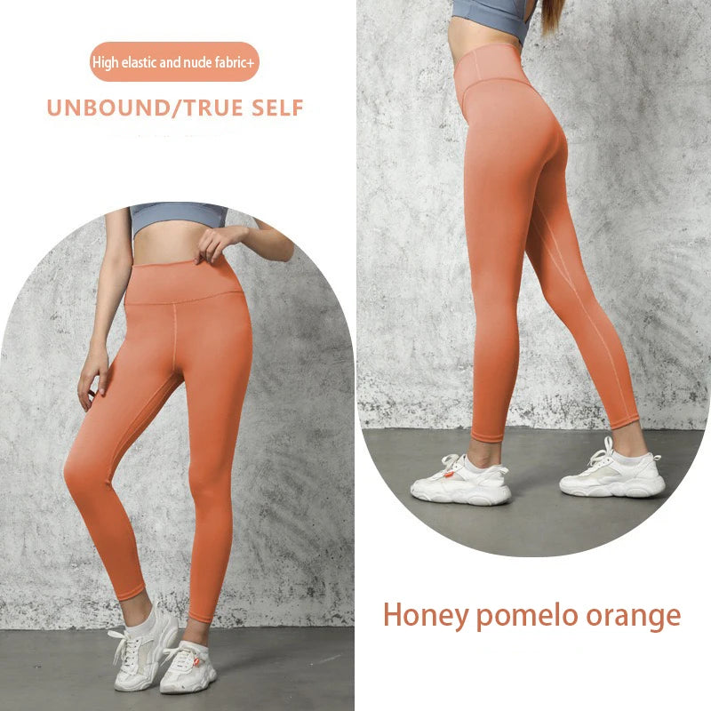 Legging de sport taille haute push-up sans couture pour femme