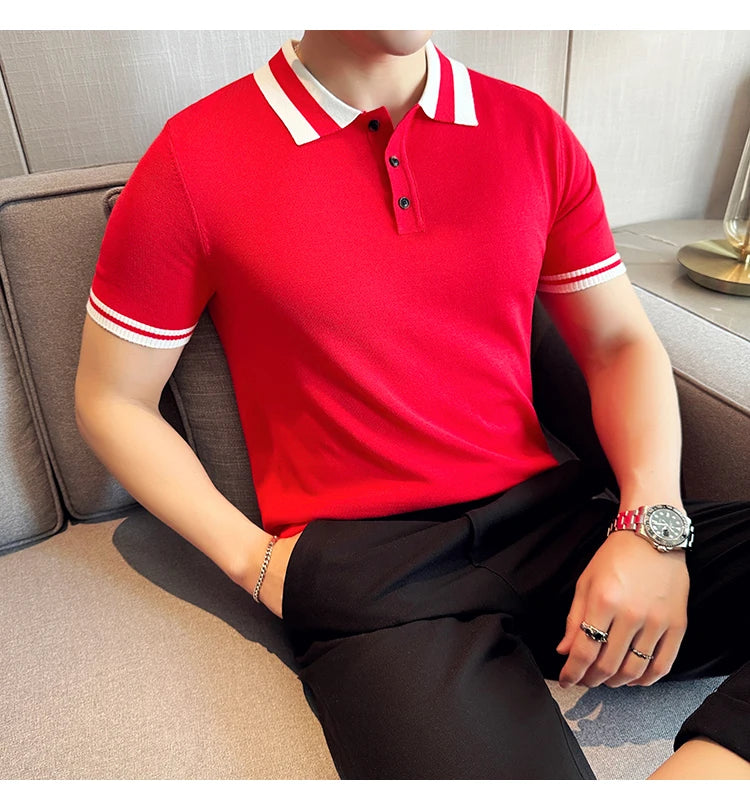 Polo à manches courtes pour hommes