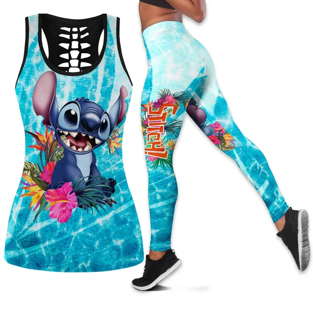 Ensemble débardeur et Leggings Disney  Stitch  pour femmes