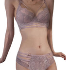 Ensemble de Lingerie Push Up brassière dentelle grande taille Ultra-mince tasse pour les femmes