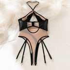 Maillot de bain  une pièce en maille transparente pour femme