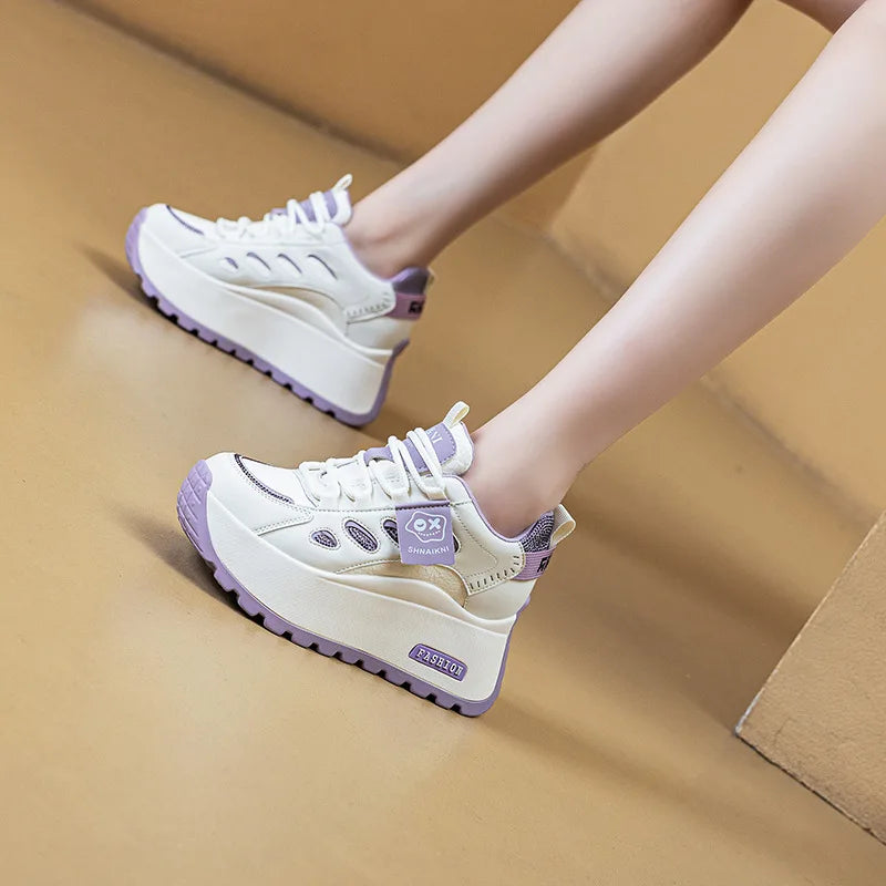 Basket en cuir respirant pour femmes