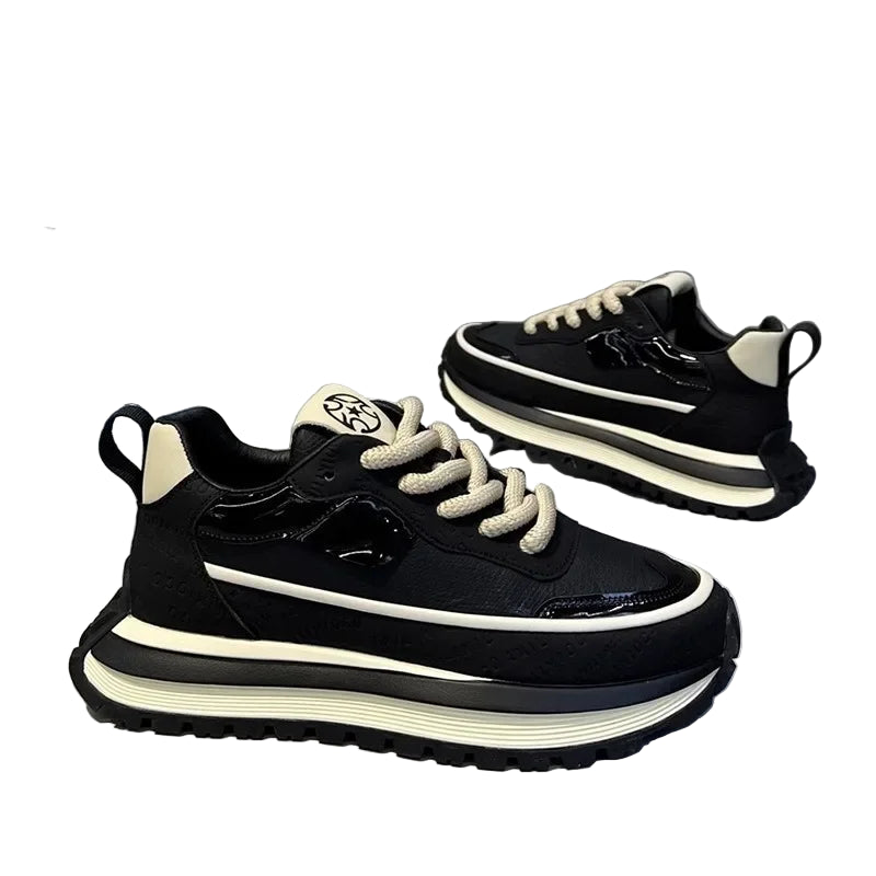 Baskets épaisses à semelle souple pour hommes