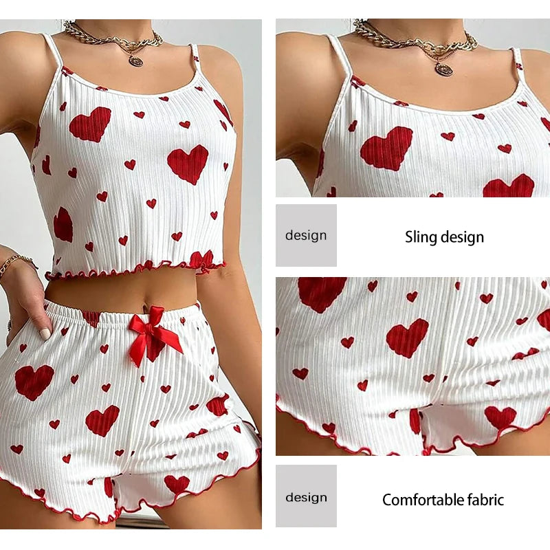 Ensemble de pyjamas College d'amour pour femmes