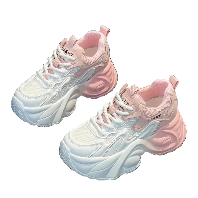 Basket en cuir véritable pour femme