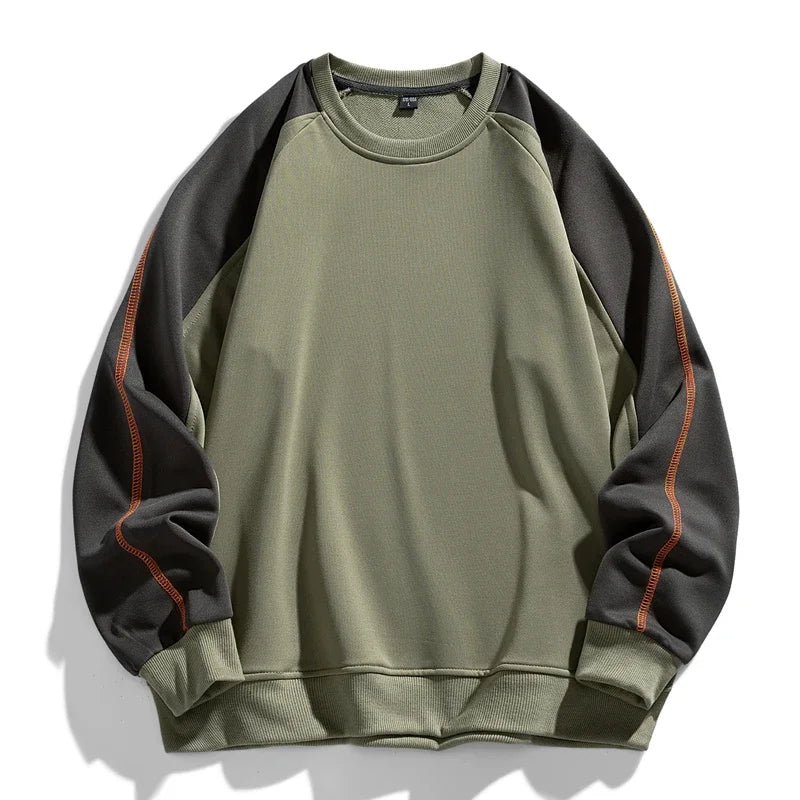 Sweat-shirt à manches longues et col rond pour hommes