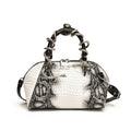 Sac à bandoulière motif crocodile pour femme