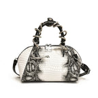 Sac à bandoulière motif crocodile pour femme