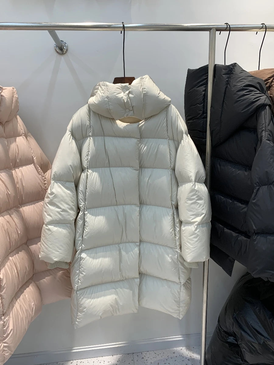 Doudoune en duvet de canard blanc pour femme