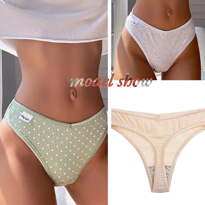 Culotte à pois en coton pour femme