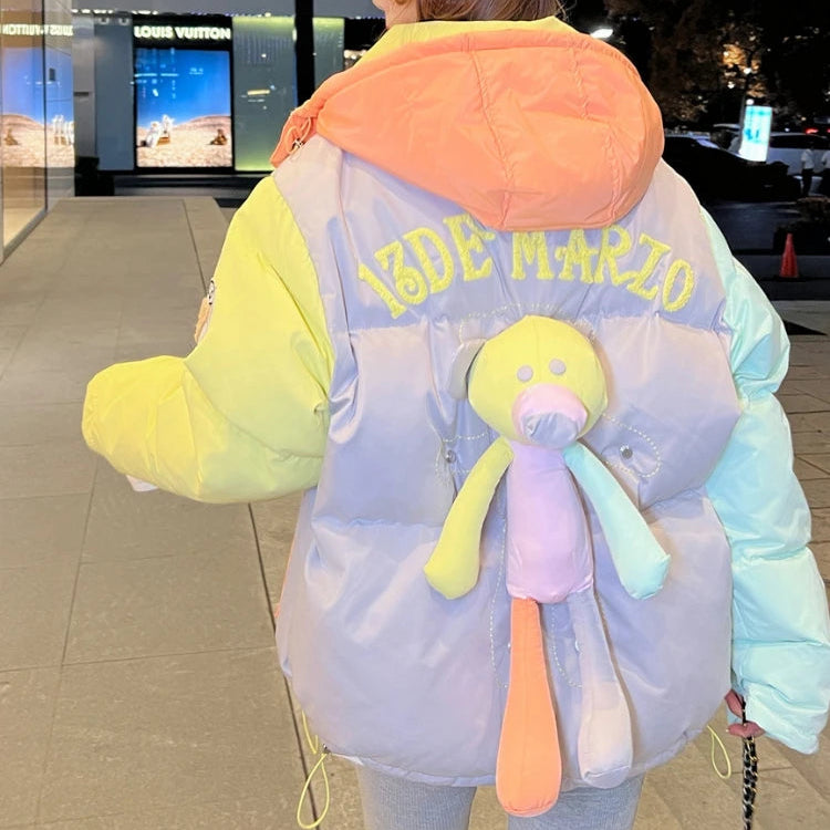 Doudoune épaisse en duvet de canard blanc pour femme