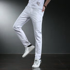 Jeans slim blancs pour hommes