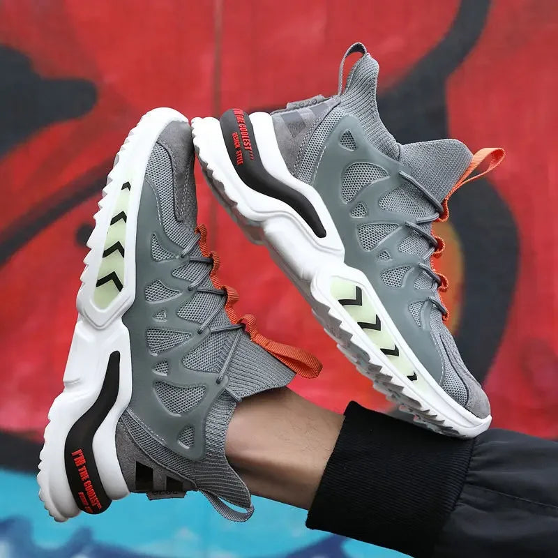 Baskets en maille à lacets pour hommes