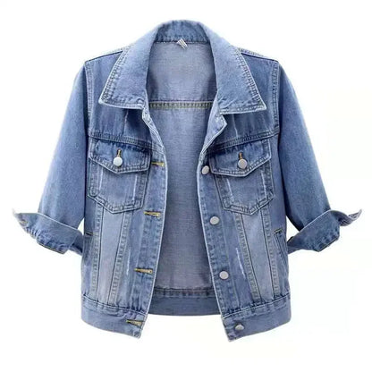 Veste en jean à manches trois-quarts pour femme