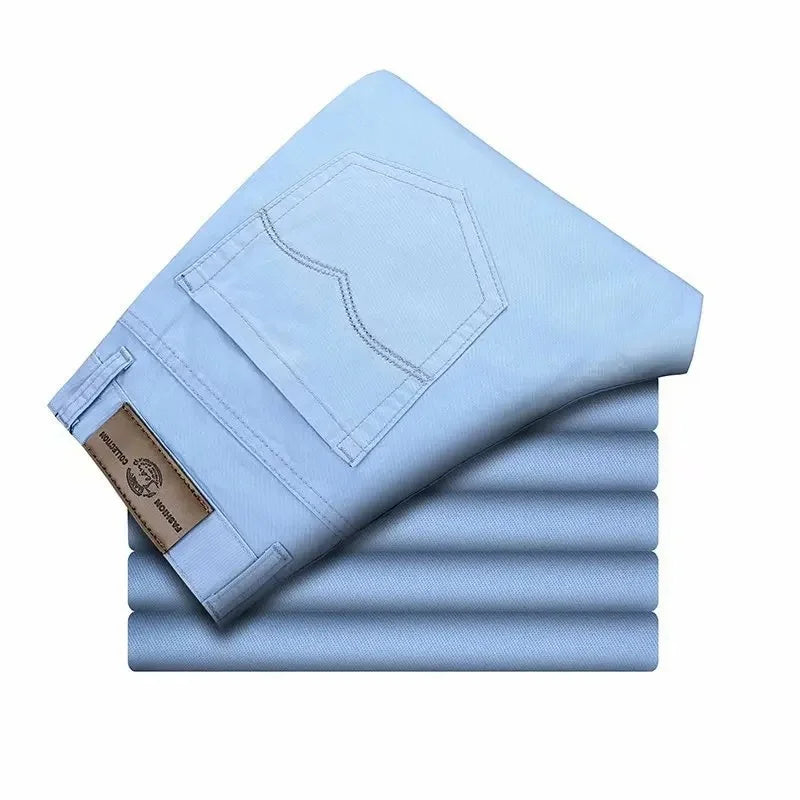 Pantalons décontractés couleur unie jambe droite coupe pour hommes