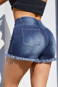 Shorts en jean déchiré pour femmes