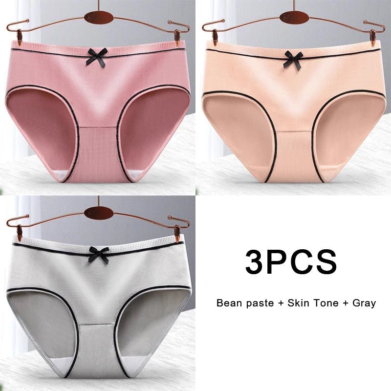 Culotte sexy et confortable pour femme, culotte en fil, avec nœud