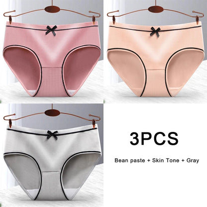 Culotte sexy et confortable pour femme, culotte en fil, avec nœud