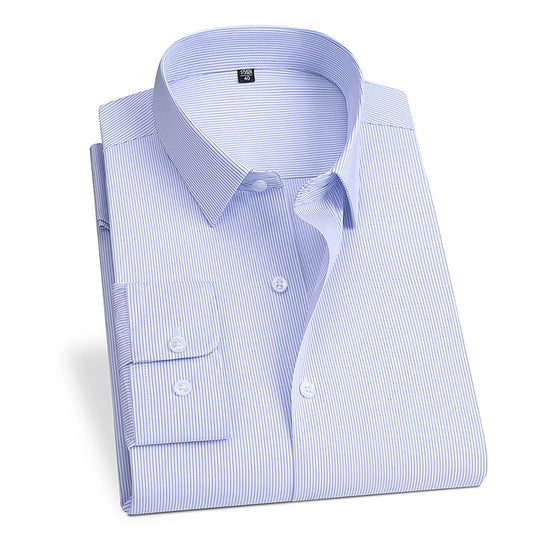 Chemise blanche à manches longues pour hommes